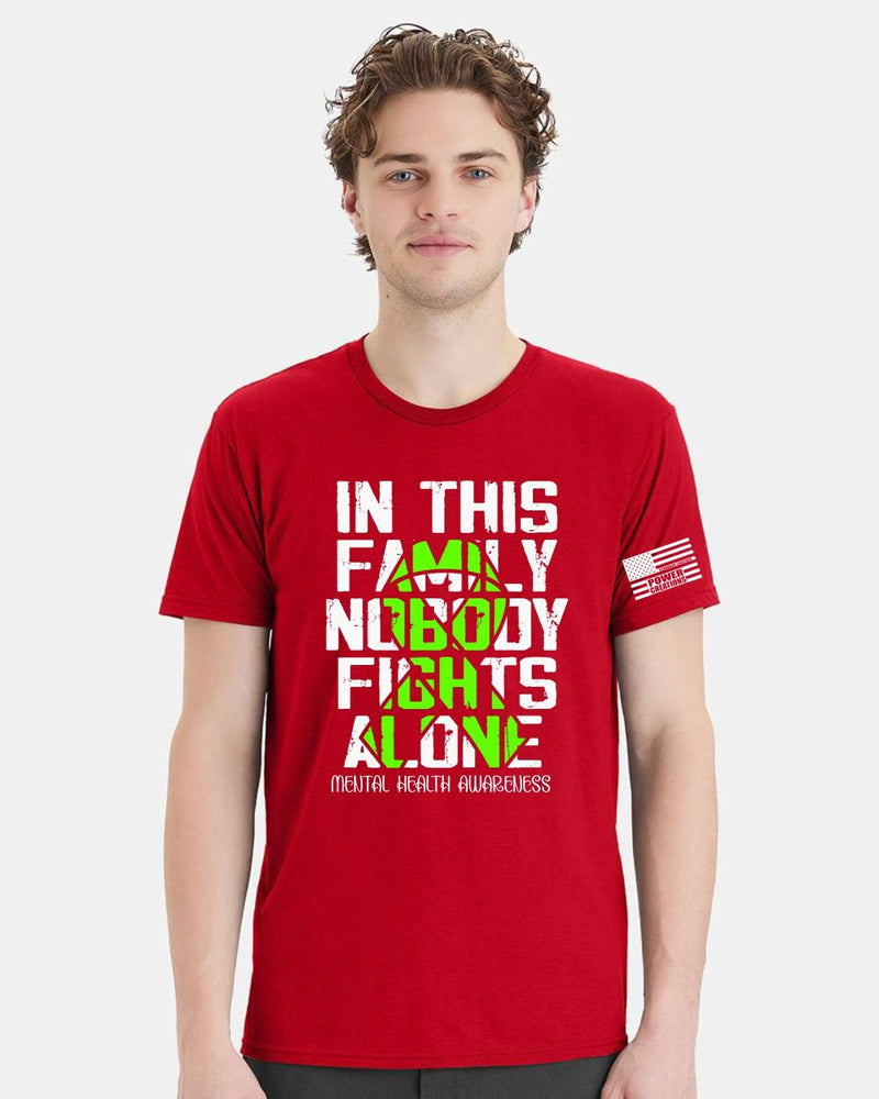 Mental Health Awareness Tshirt and FREE Sticker - Family Nobody Fights Alone