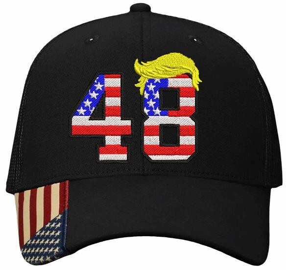 Third Term Trump 2028 "USA 48" w/ Hair Embroidered Hat MAGA Hat Trump 2028 DOGE