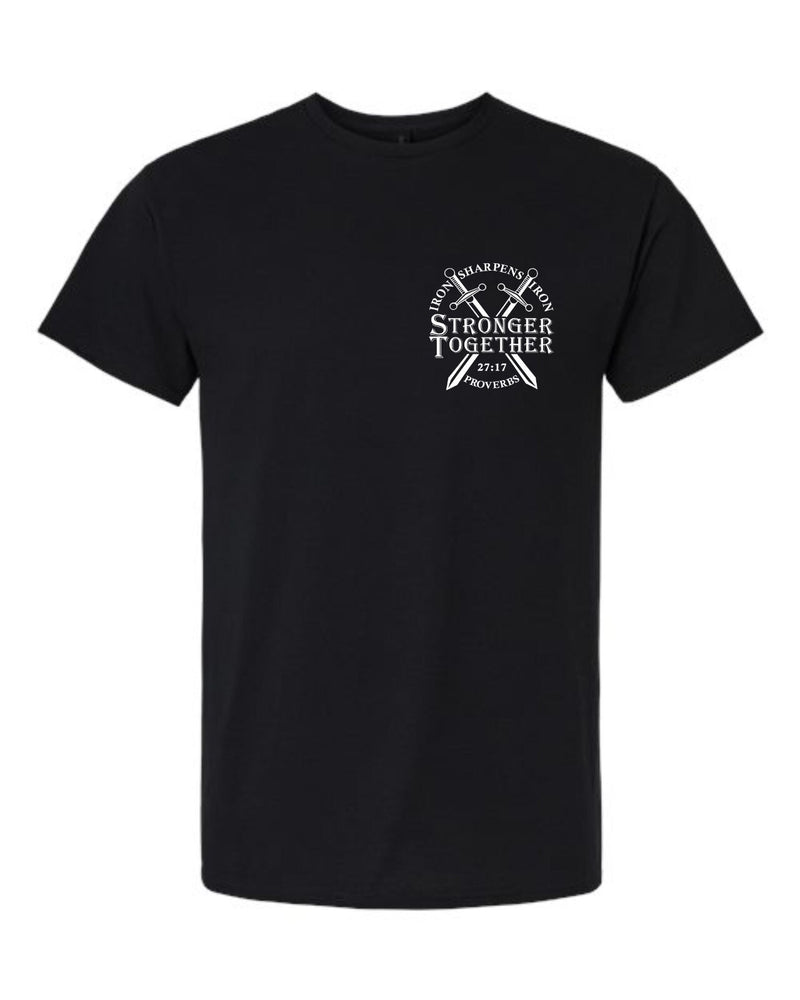 Christian Men's T-Shirt "WHERE THERE IS NO MAN, BE THE MAN" Proverbs 27:17 Shirt