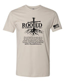 Mens Christian Tshirt Nail Cross Rooted In Christ Short Sleeve T-shirt and DECAL