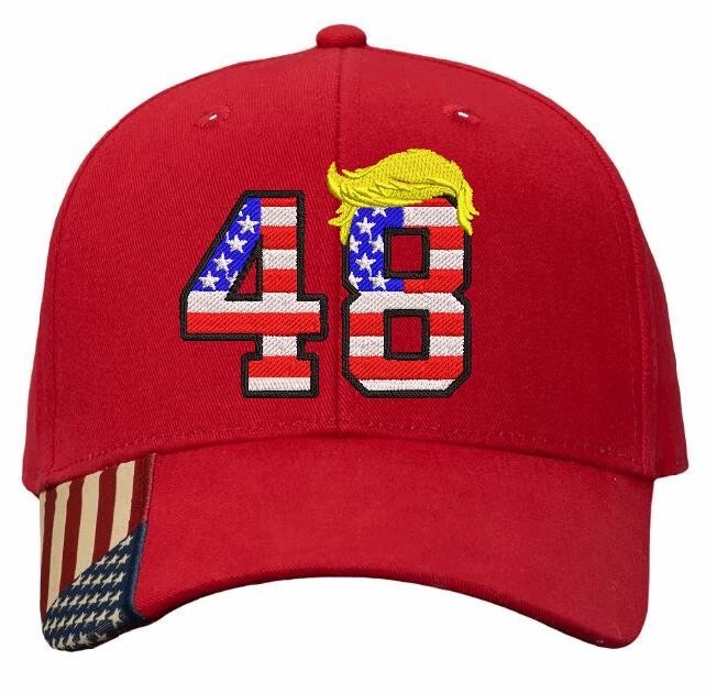 Third Term Trump 2028 "USA 48" w/ Hair Embroidered Hat MAGA Hat Trump 2028 DOGE