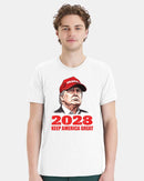 Trump 2028 Shirt - Keep America Great Trump 2028 Printed Short Sleeve Shirt MAGA