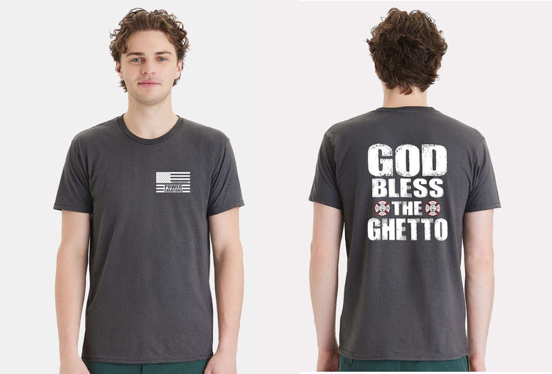 Firefighter Tshirt God Bless the Ghetto Shirt Design
