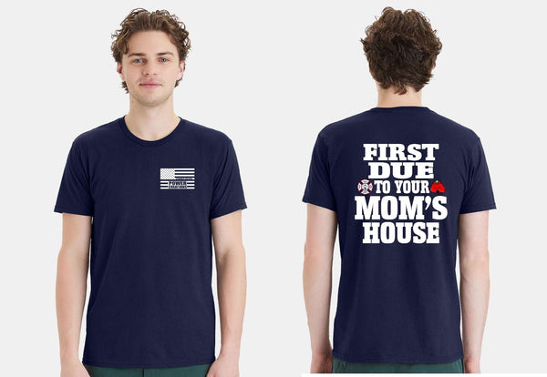 Firefighter Tshirt Balls Deep in your First Due Printed Firefighter Shirt
