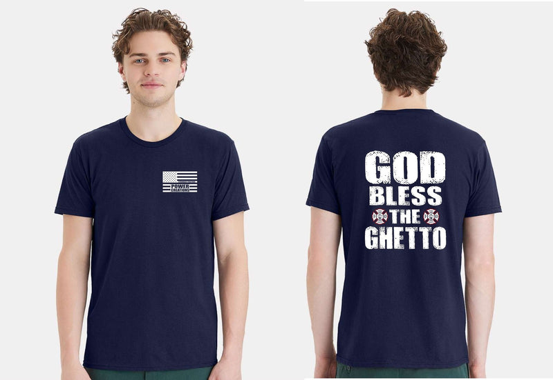 Firefighter Tshirt God Bless the Ghetto Shirt Design