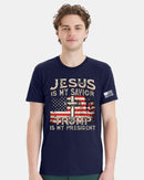 Trump Shirt Jesus is my Savior Trump is my President Shirt & Free Bumper Sticker