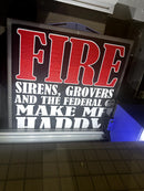 Firefighter Tshirt - Fire Sirens Grovers Federal Q Fire Department Tshirt Fire