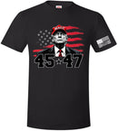 Trump 45 47 Making America Great Again Short sleeve T-shirt FREE BUMPER STICKER