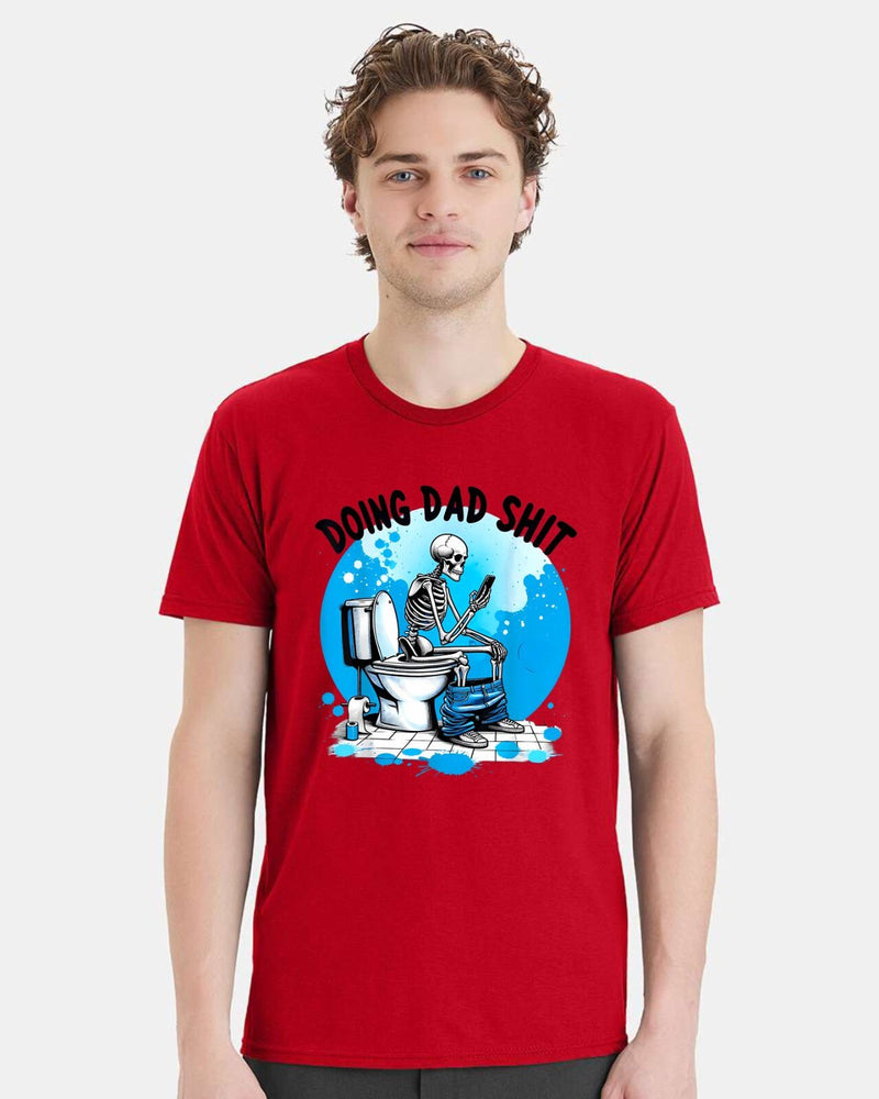 Doing Dad Sh*t Funny Fathers Day Gift For Father T shirt Skull Blue Version 3