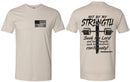 Men's Christian Tshirt Not By My Strength 1st Chronicles Jesus Inspirational Tee