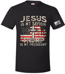 Trump Shirt Jesus is my Savior Trump is my President Shirt & Free Bumper Sticker