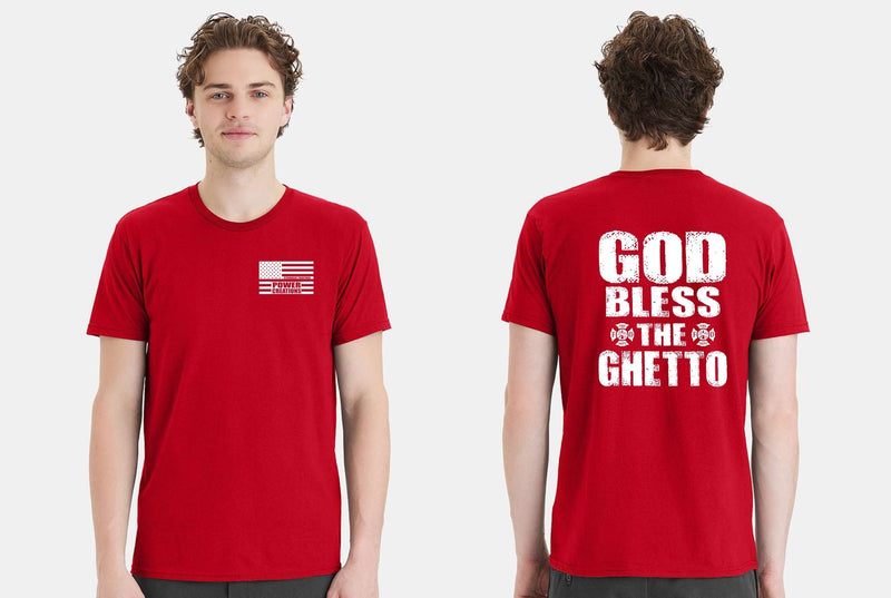 Firefighter Tshirt God Bless the Ghetto Shirt Design