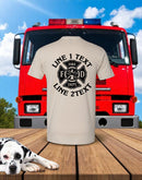 Firefighter T-Shirt Custom Maltese Cross with your text Short Sleeve Fire Shirt