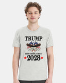 Trump 2028 Keep America Great American Flag Trump 2028 Unisex T-Shirt