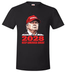 Trump 2028 Shirt - Keep America Great Trump 2028 Printed Short Sleeve Shirt MAGA
