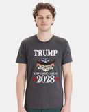 Trump 2028 Keep America Great American Flag Trump 2028 Unisex T-Shirt