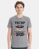 Trump 2028 Keep America Great American Flag Trump 2028 Unisex T-Shirt