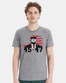 Trump 45 47 Making America Great Again Short sleeve T-shirt FREE BUMPER STICKER