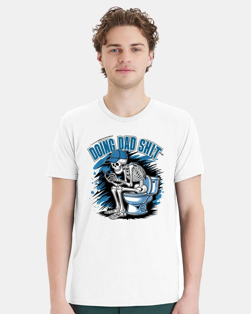 Doing Dad Sh*t Funny Fathers Day Gift For Father T shirt Skull Blue Version 2