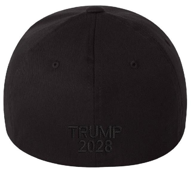 Trump 2028 Hat President 48th Make America Great Again Flex Fit Hat BLACKOUT HAT