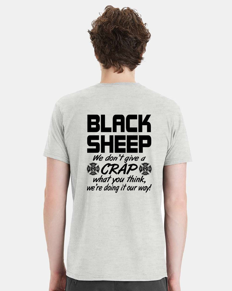 Firefighter Tshirt Black Sheep Firefighter Doing it our way Short Sleeve Tshirt