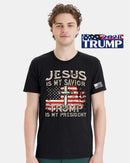 Trump Shirt Jesus is my Savior Trump is my President Shirt & Free Bumper Sticker