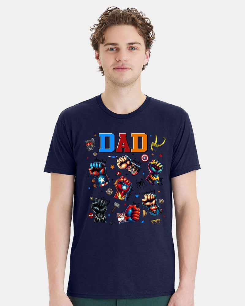 Fathers Day Tshirt - DEVOTED FEARLESS DAD Printed Tshirt & Free Sticker