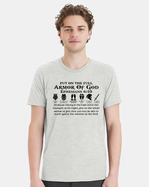 Men's Christian Tshirt Put on the full armor of God Short Sleeve Mens Tshirt