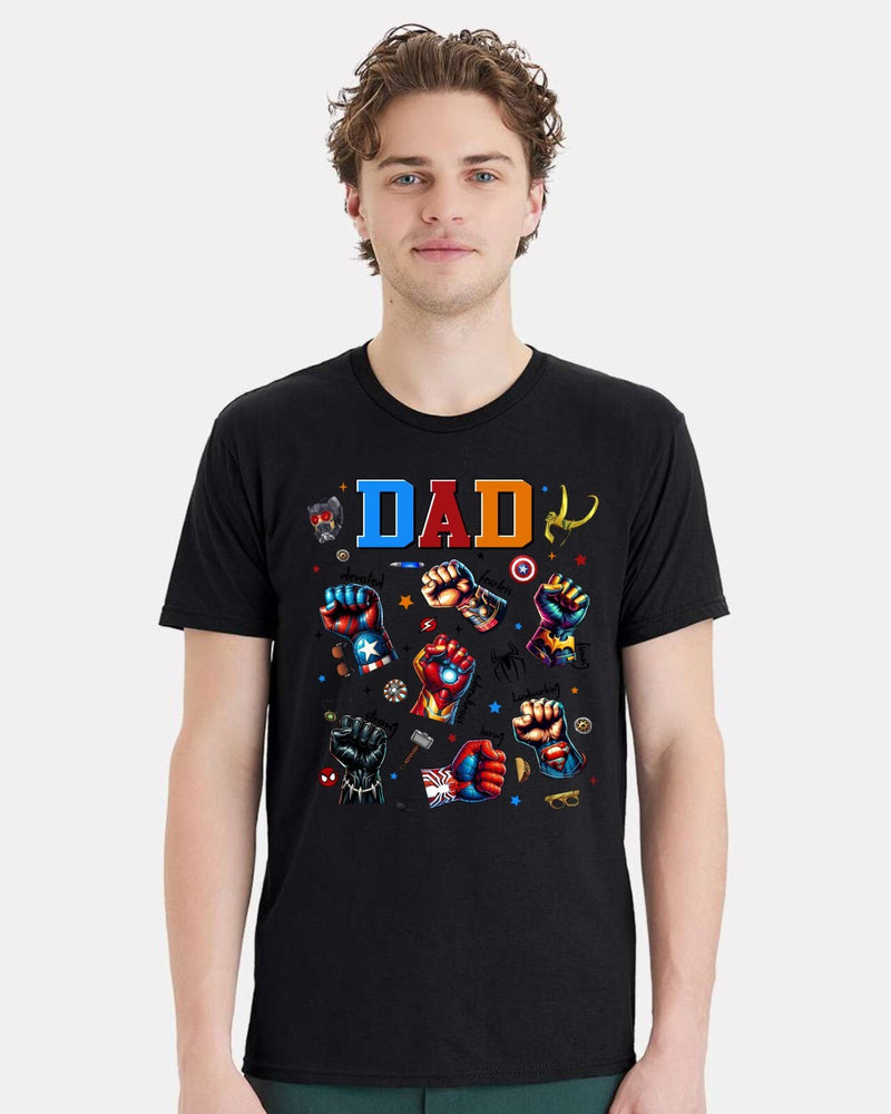 Fathers Day Tshirt - DEVOTED FEARLESS DAD Printed Tshirt & Free Sticker