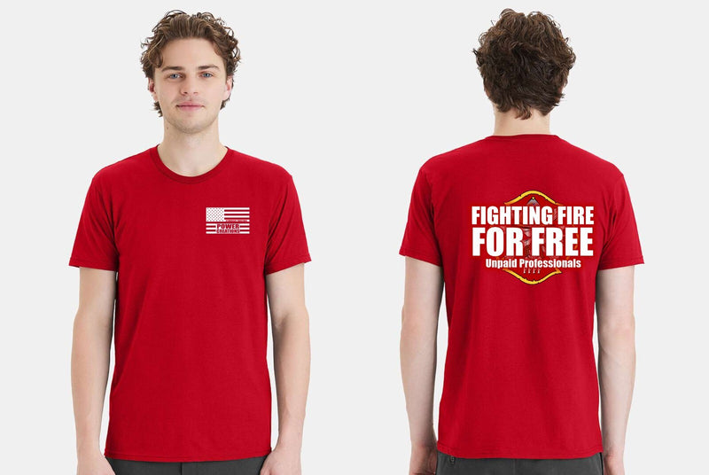 Firefighter Tshirt Fighting Fire for Free Volunteer Firefighter Printed Shirt