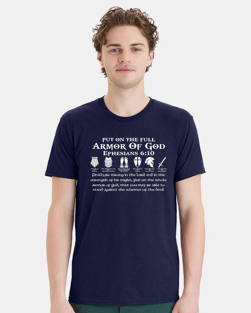 Men's Christian Tshirt Put on the full armor of God Short Sleeve Mens Tshirt