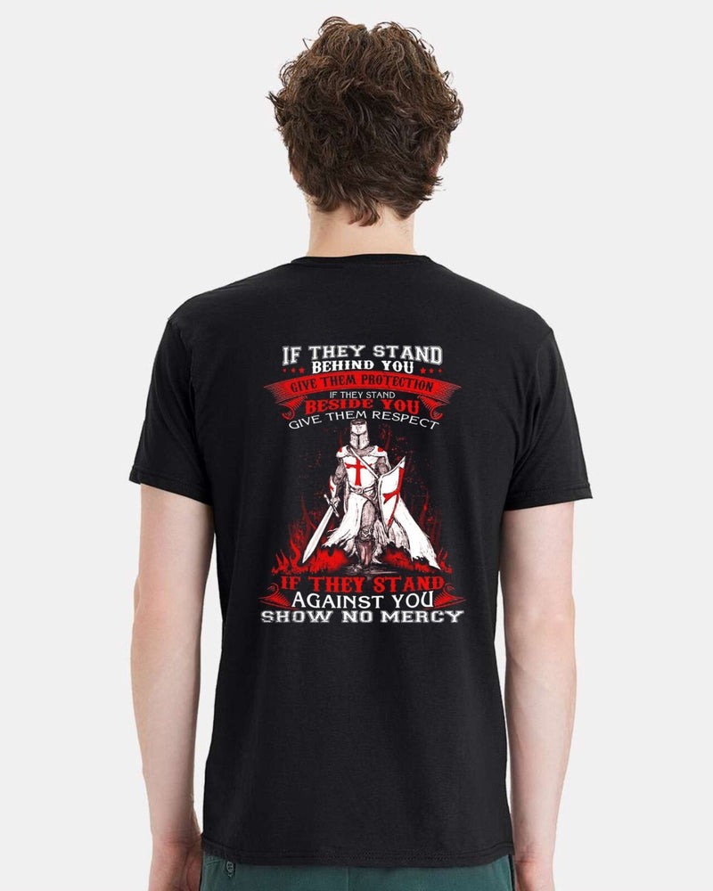 Christian Mens T-shirt Give them Respect or Show No Mercy Short Sleeve Shirt