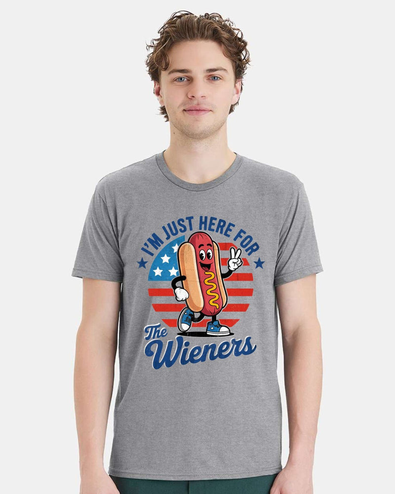 4th of July T-Shirt Independence Day Tshirt I'm Just Here for the Weiners Shirt