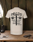 Men's Christian Tshirt Not By My Strength 1st Chronicles Jesus Inspirational Tee