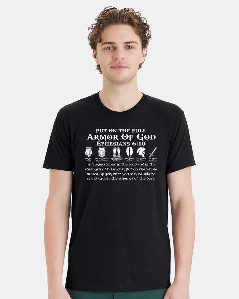 Men's Christian Tshirt Put on the full armor of God Short Sleeve Mens Tshirt