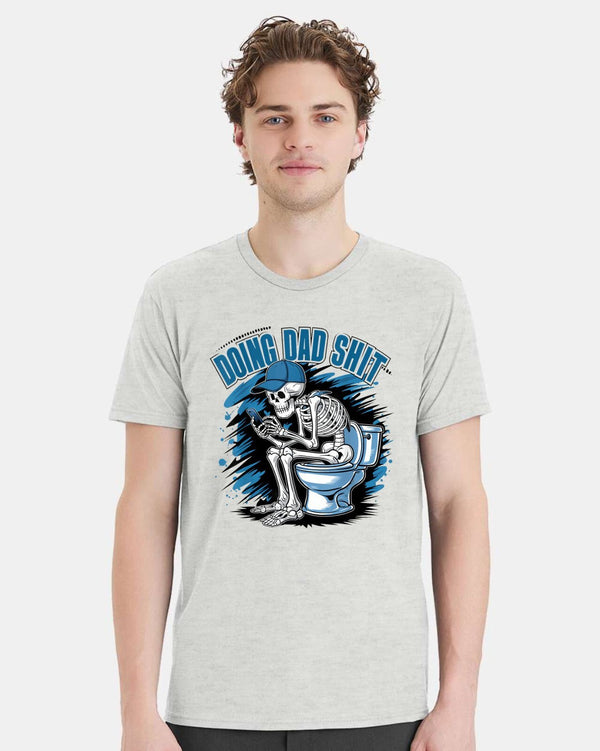 Doing Dad Sh*t Funny Fathers Day Gift For Father T shirt Skull Blue Version 2