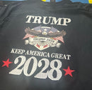 Trump 2028 Keep America Great American Flag Trump 2028 Unisex T-Shirt