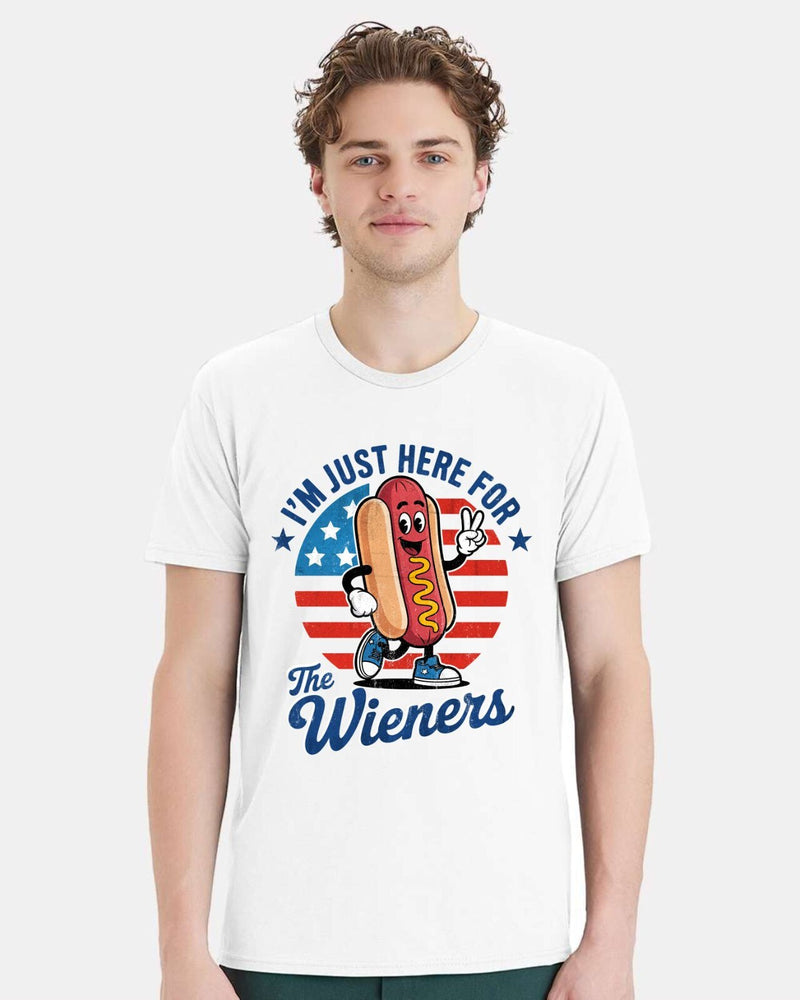 4th of July T-Shirt Independence Day Tshirt I'm Just Here for the Weiners Shirt