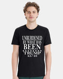Trump 2028 T-Shirt Unburdened by what has BEEN Short Sleeve Ash or Black Tshirt
