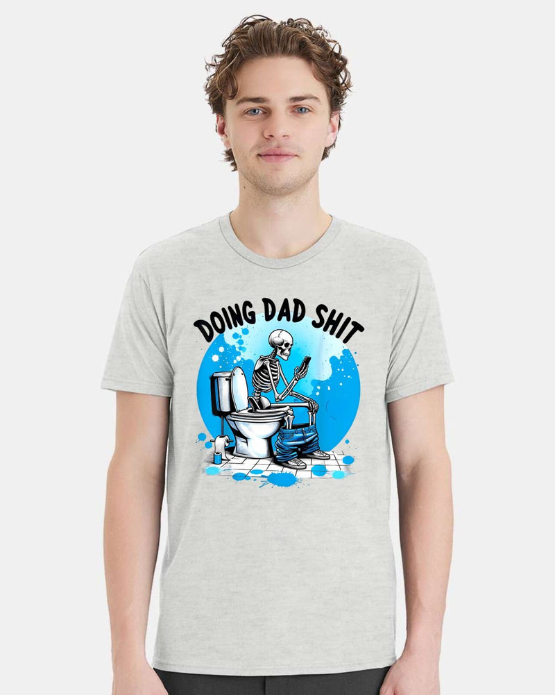 Doing Dad Sh*t Funny Fathers Day Gift For Father T shirt Skull Blue Version 3
