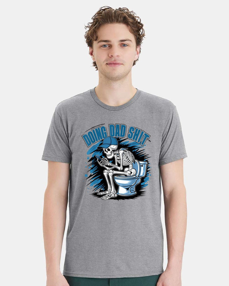 Doing Dad Sh*t Funny Fathers Day Gift For Father T shirt Skull Blue Version 2