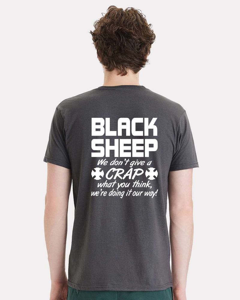 Firefighter Tshirt Black Sheep Firefighter Doing it our way Short Sleeve Tshirt