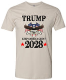 Trump 2028 Keep America Great American Flag Trump 2028 Unisex T-Shirt