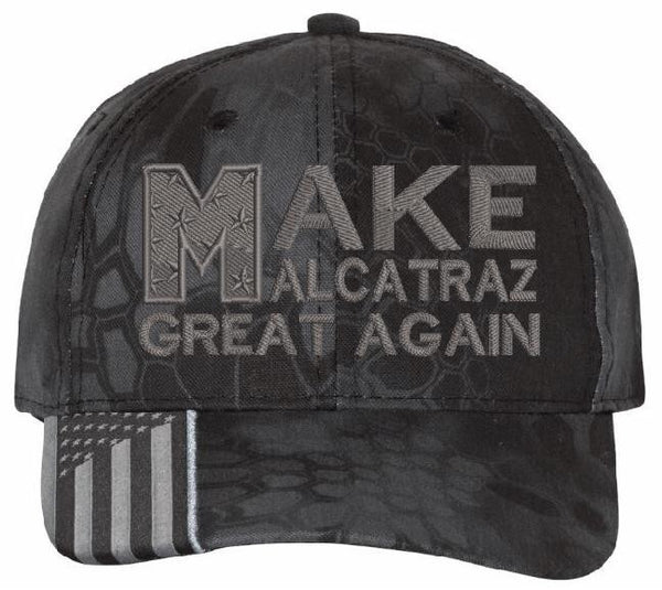 Make Alcatraz Great Again Hat Embroidered Adjustable Hat TYPHOON Adjustable Hat