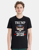Trump 2028 Keep America Great American Flag Trump 2028 Unisex T-Shirt