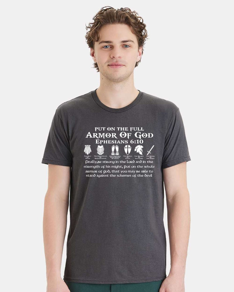 Men's Christian Tshirt Put on the full armor of God Short Sleeve Mens Tshirt