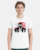 Trump 45 47 Making America Great Again Short sleeve T-shirt FREE BUMPER STICKER
