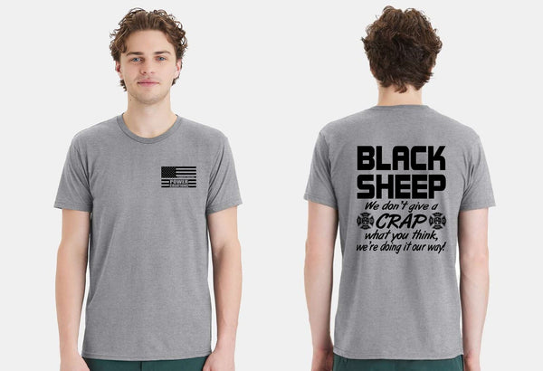 Firefighter Tshirt Black Sheep Firefighter Doing it our way Short Sleeve Tshirt