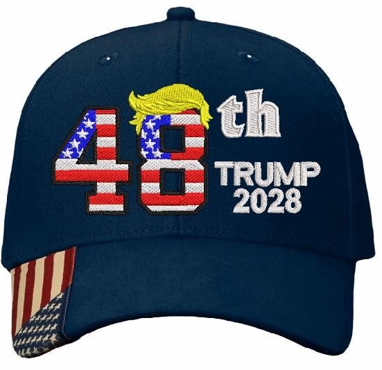 Trump 2028 Hat President 48th USA Make America Great Again MAGA Adjustable Hat