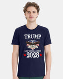 Trump 2028 Keep America Great American Flag Trump 2028 Unisex T-Shirt
